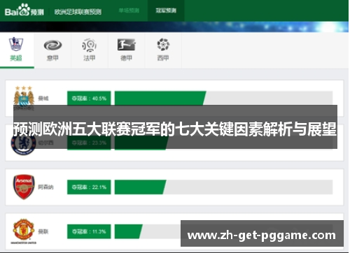 预测欧洲五大联赛冠军的七大关键因素解析与展望 预测欧洲五大联赛冠军的七大关键因素解析与展望
